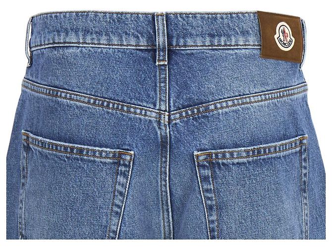 Jeans in denim blu Moncler da uomo in cotone - vista 5