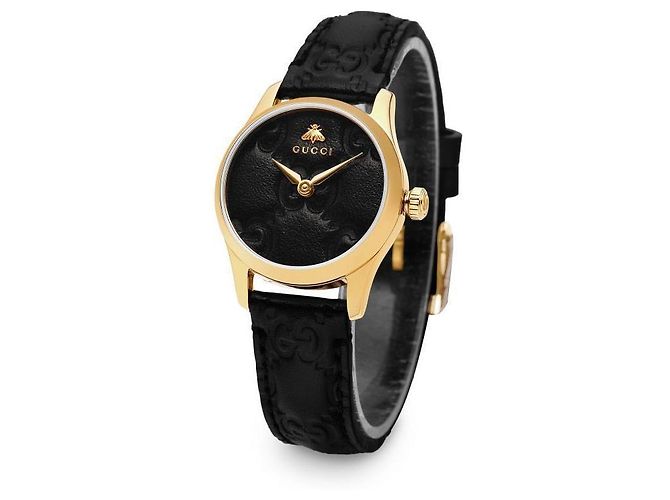 Gucci G-Timeless GG Dial Damenlederuhr - Ansicht 4