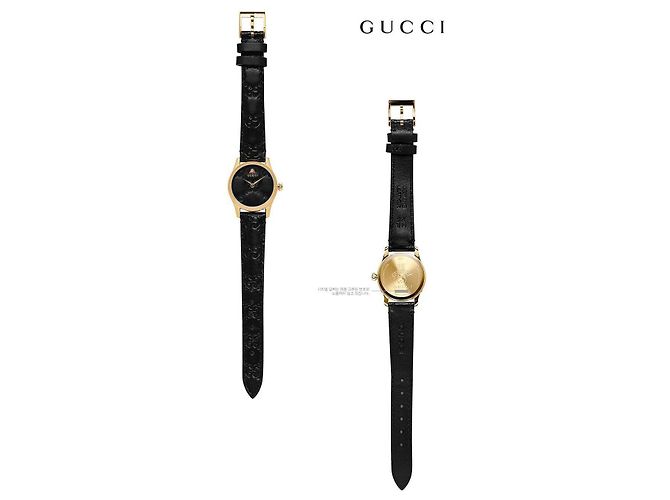 Gucci G-Timeless GG Dial Damenlederuhr - Ansicht 5