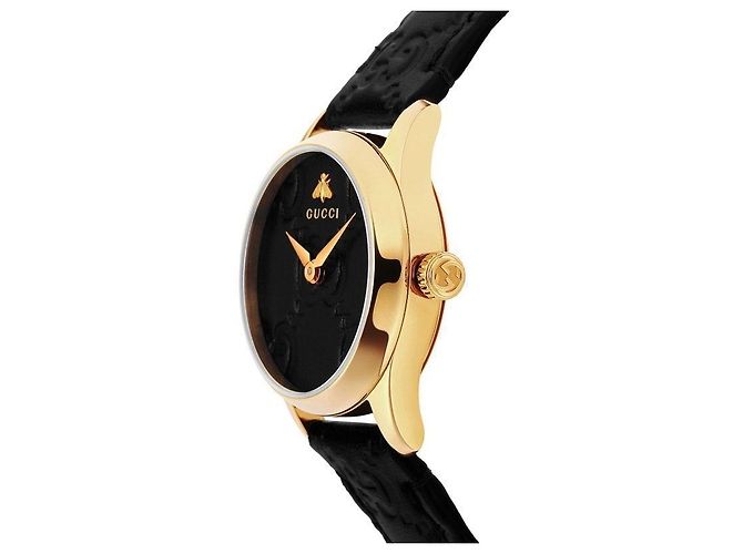 Gucci G-Timeless GG Dial Damenlederuhr - Ansicht 6