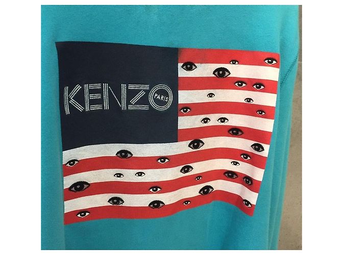 Kenzo Flag Embroidered Sweatshirt Mint - view 4