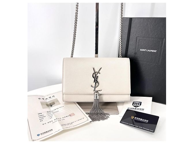 Autre Marque Borsa a tracolla Kate con nappe White - vista 4