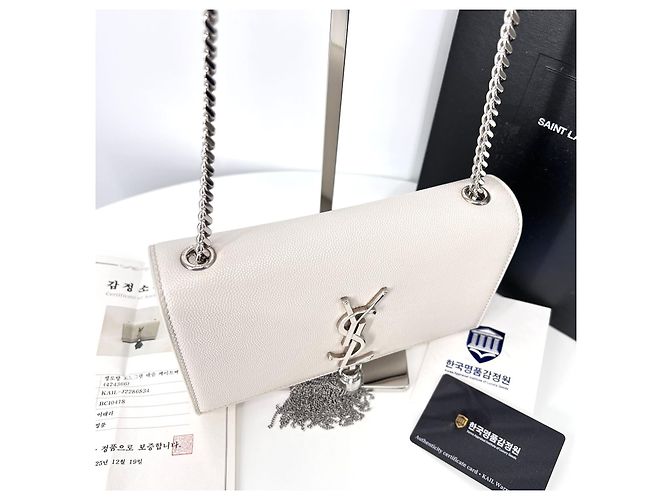 Autre Marque Borsa a tracolla Kate con nappe White - vista 7