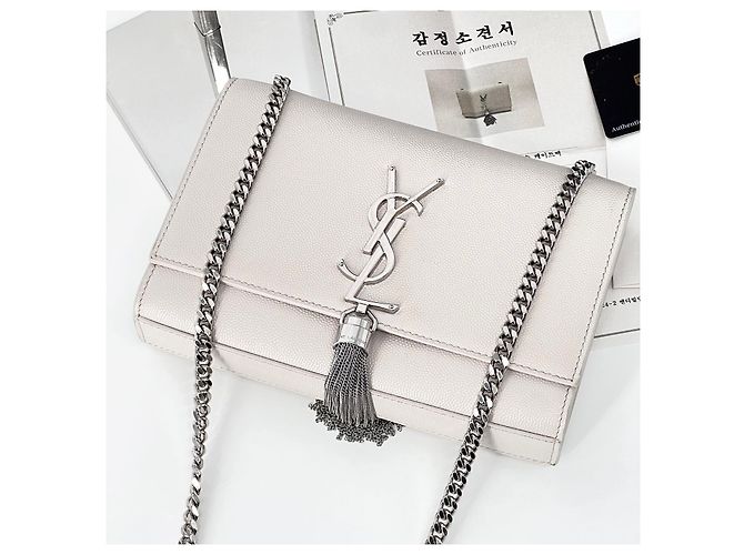 Autre Marque Borsa a tracolla Kate con nappe White - vista 8
