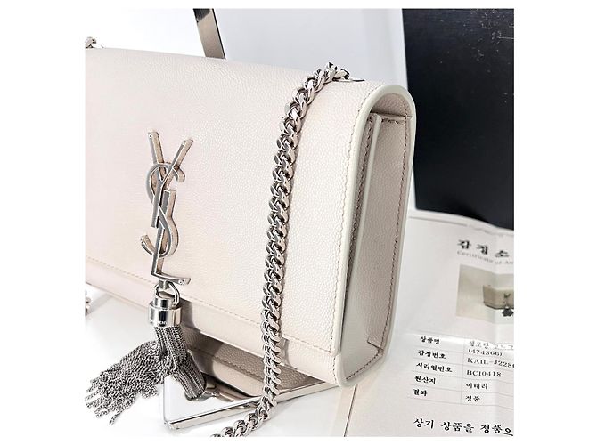 Autre Marque Borsa a tracolla Kate con nappe White - vista 9