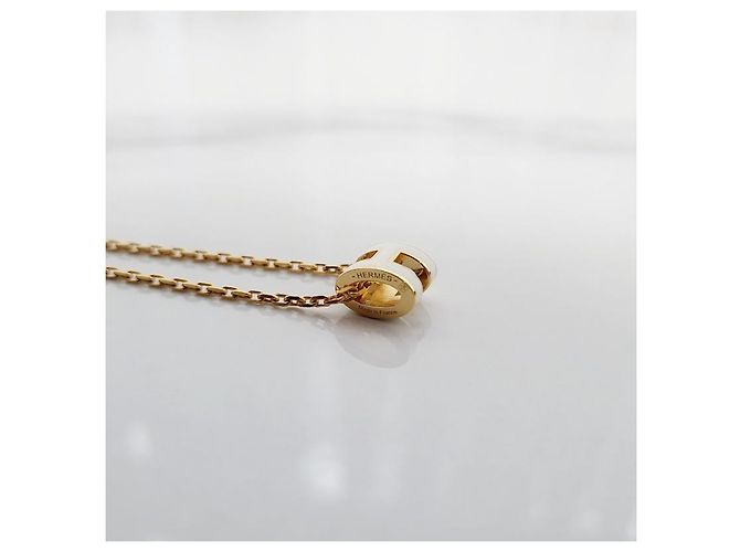 Hermès Mini Pop Women's Necklace Yellow Gold Blanc - view 8