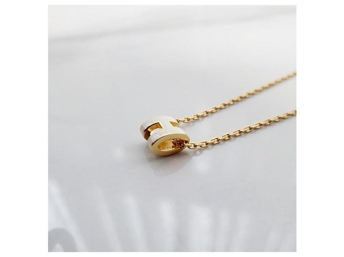 Hermès Mini Pop Women's Necklace Yellow Gold Blanc - view 9