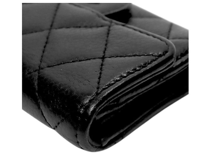 Chanel Tarjetero de piel caviar negra - vista 7