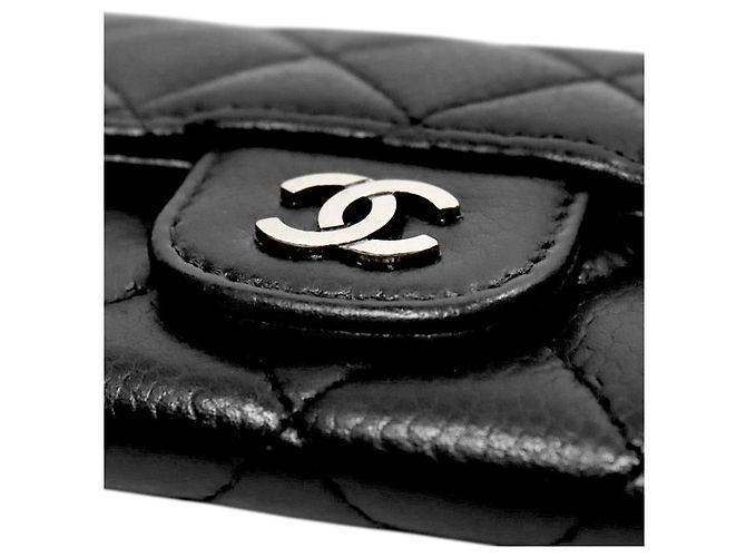 Chanel Tarjetero de piel caviar negra - vista 9