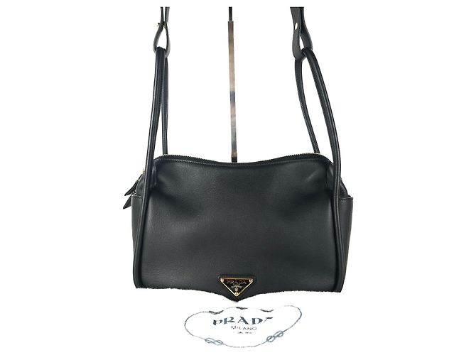 Prada Borsa Tote in pelle a tracolla - vista 7