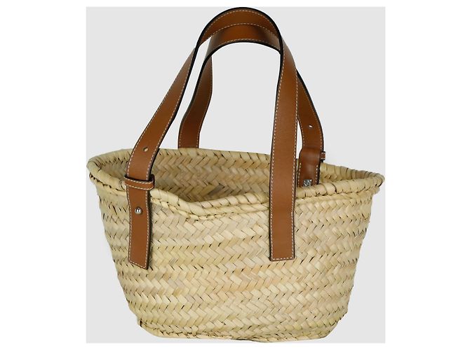 Loewe Saco tote cesto Anagram em ráfia - vista 3
