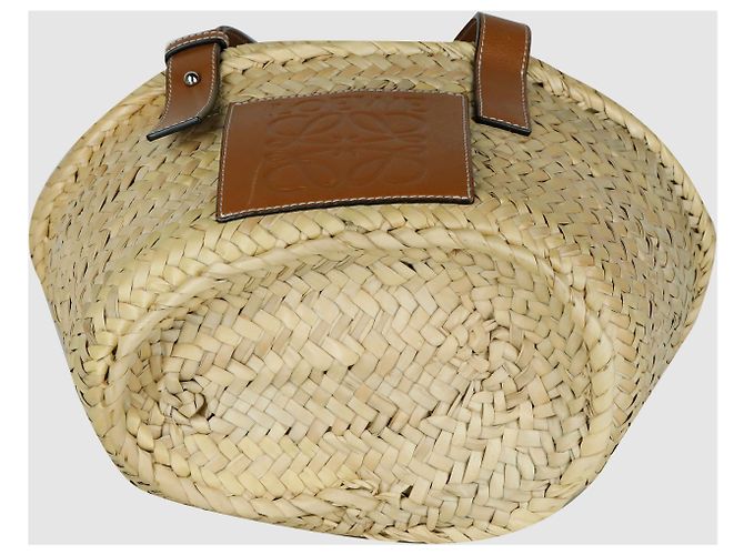 Loewe Saco tote cesto Anagram em ráfia - vista 4