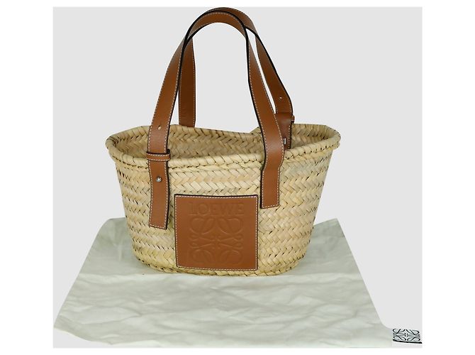 Loewe Saco tote cesto Anagram em ráfia - vista 6