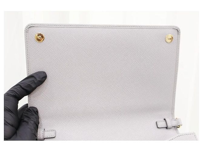 Prada Mini Borsa a Tracolla Saffiano - vista 11
