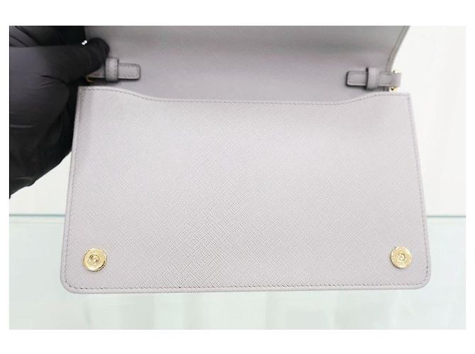 Prada Mini Borsa a Tracolla Saffiano - vista 12