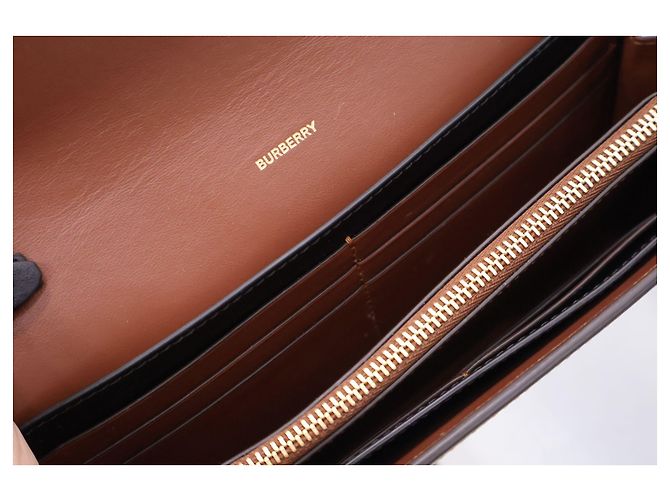 Burberry Borsa a tracolla Monogram Stripe E-Canvas - vista 12