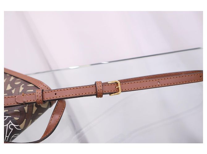 Burberry Borsa a tracolla Monogram Stripe E-Canvas - vista 4