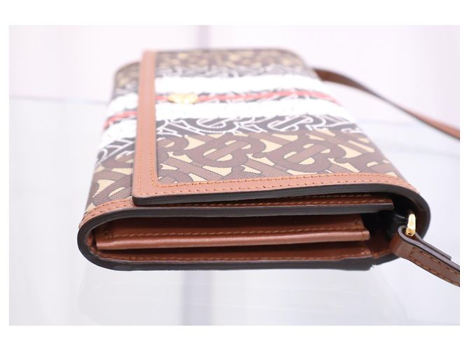 Burberry Borsa a tracolla Monogram Stripe E-Canvas - vista 5