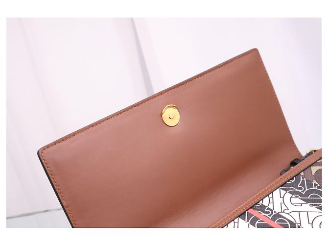 Burberry Borsa a tracolla Monogram Stripe E-Canvas - vista 9