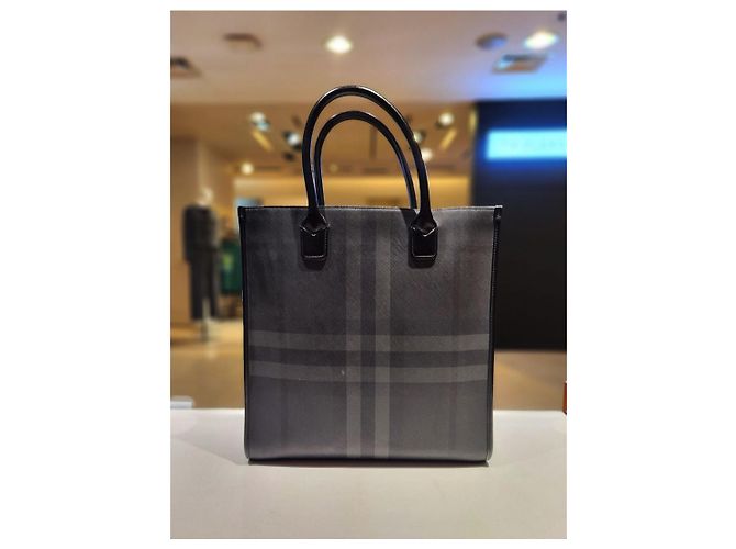 Burberry Borsa Tote Slim Vertical in Denim - vista 6