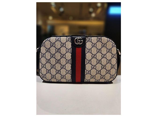 Gucci Borsa a tracolla Ophidia GG Supreme Blue - vista 3