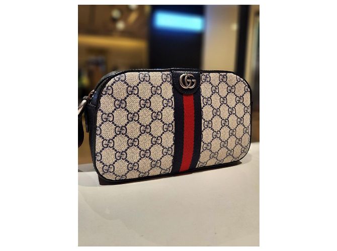 Gucci Borsa a tracolla Ophidia GG Supreme Blue - vista 4