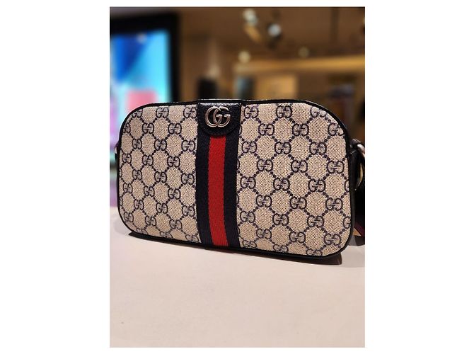 Gucci Borsa a tracolla Ophidia GG Supreme Blue - vista 5