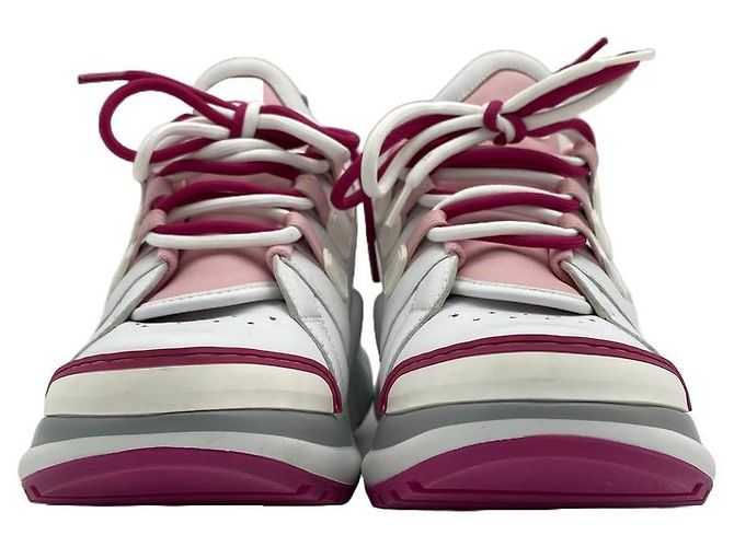 Louis Vuitton Sneakers Archlight Mesh Leather White Pink - vista 10