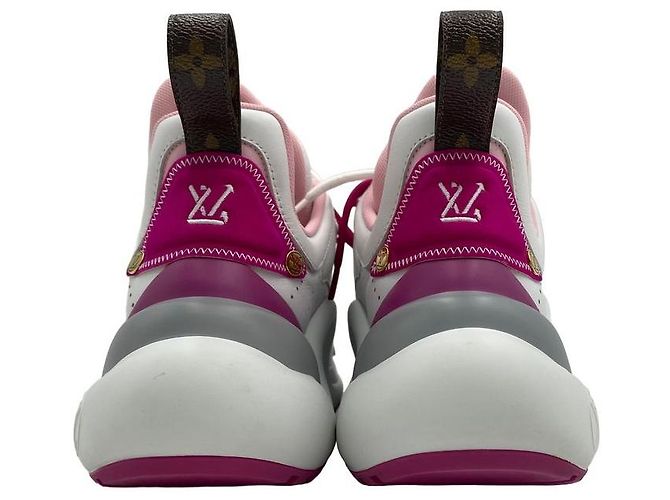 Louis Vuitton Sneakers Archlight Mesh Leather White Pink - vista 21