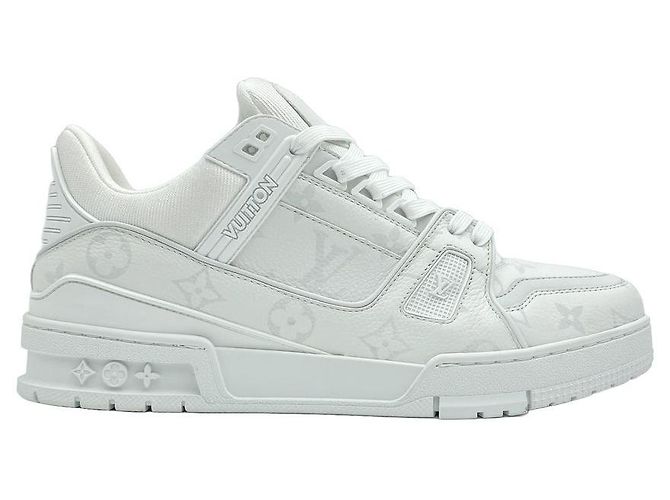 Louis Vuitton Sneakers Trainer Monogram Grain Leather Sneakers White - vista 14