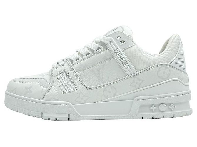 Louis Vuitton Sneakers Trainer Monogram Grain Leather Sneakers White - vista 18