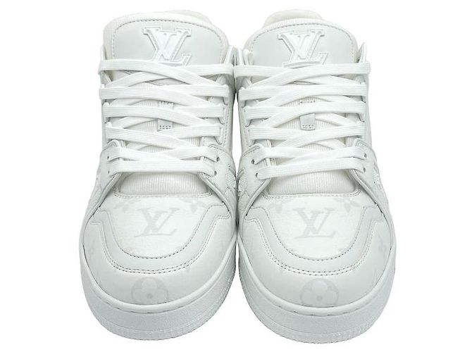 Louis Vuitton Sneakers Trainer Monogram Grain Leather Sneakers White - vista 2