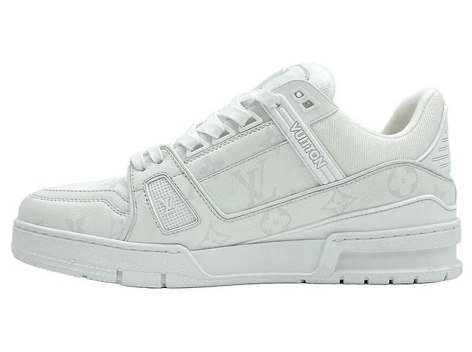 Louis Vuitton Sneakers Trainer Monogram Grain Leather Sneakers White - vista 5