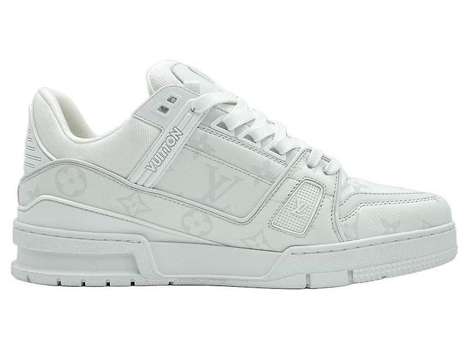 Louis Vuitton Sneakers Trainer Monogram Grain Leather Sneakers White - vista 7