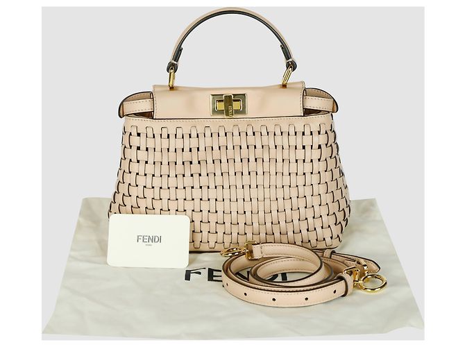 Fendi Peekaboo Intrecciato Schultertasche - Ansicht 6