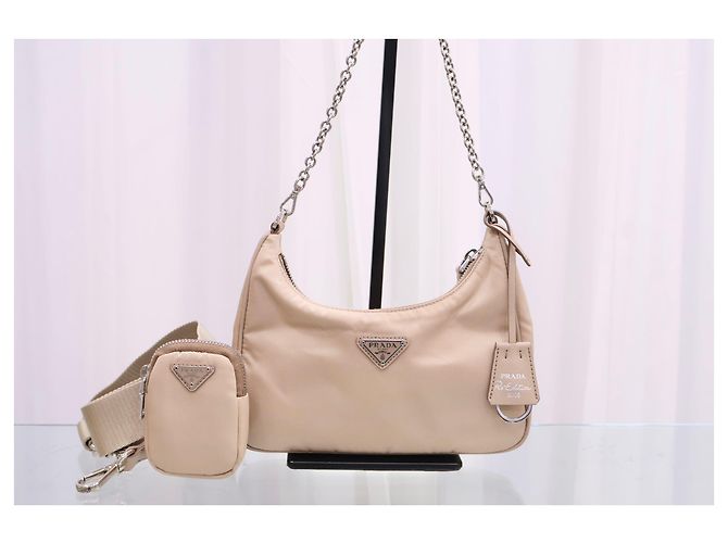 Prada Borsa a tracolla e spalla Re-Nylon Tessuto Chain - vista 2