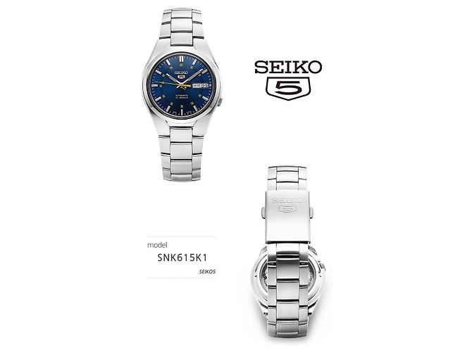 Orologio automatico da uomo Seiko in metallo argento - vista 6