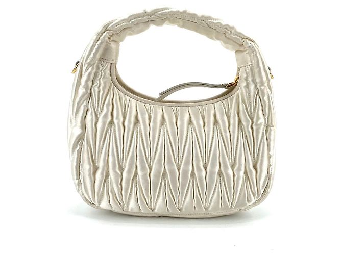 Miu Miu Borsa Hobo Crossbody Mini Wander in Raso - vista 3