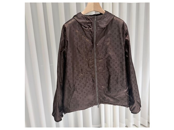 Louis Vuitton Giacca antivento reversibile marrone - vista 2