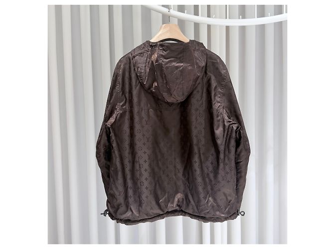 Louis Vuitton Giacca antivento reversibile marrone - vista 4