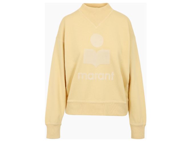 Isabel Marant Sweatshirt Logo Yellow Ecru - vista 2