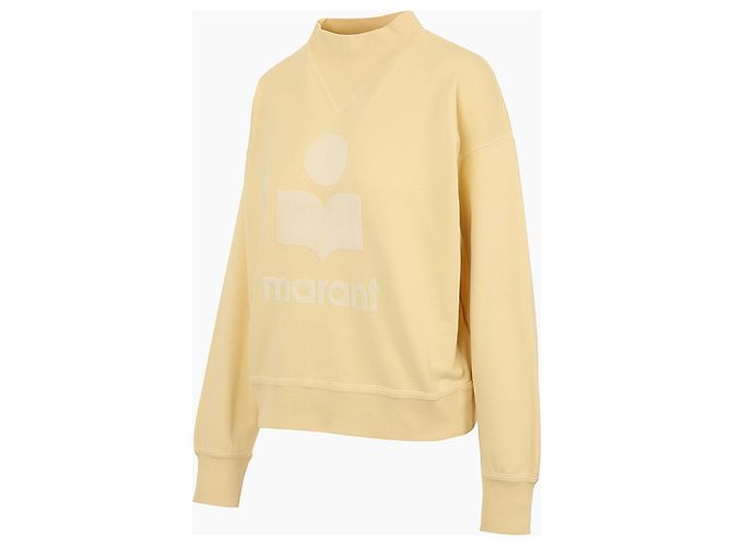 Isabel Marant Sweatshirt Logo Yellow Ecru - vista 3