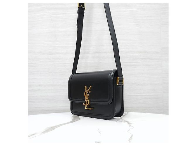 Autre Marque Picca borsa satchel nera e oro - vista 2