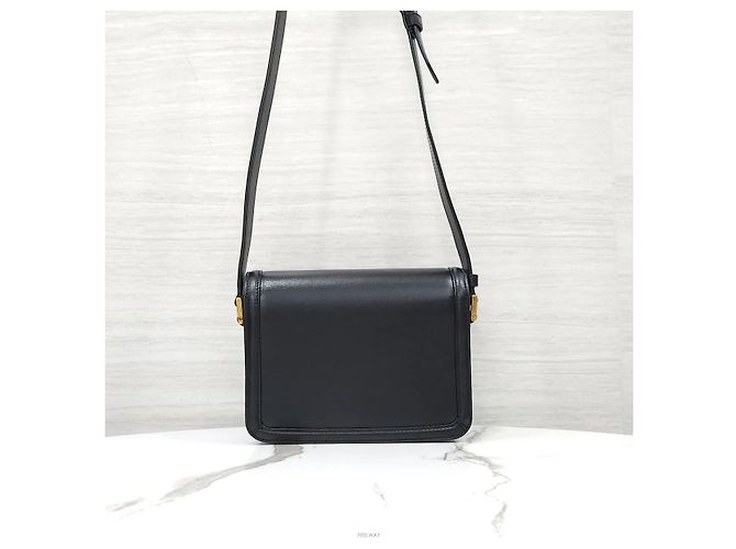 Autre Marque Picca borsa satchel nera e oro - vista 3