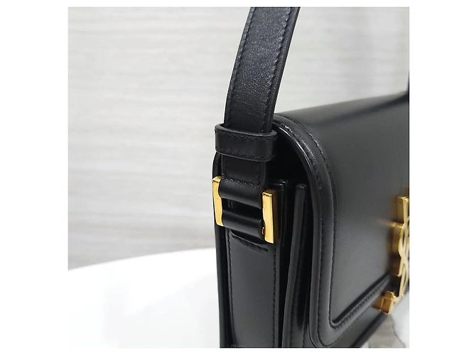 Autre Marque Picca borsa satchel nera e oro - vista 4