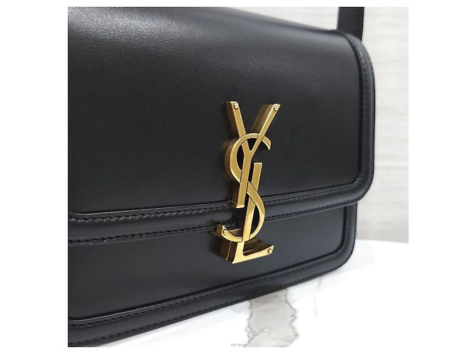 Autre Marque Picca borsa satchel nera e oro - vista 5