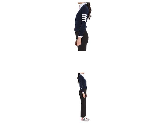 Thom Browne Diagonal Armband Cashmere Cardigan Damen - Ansicht 2