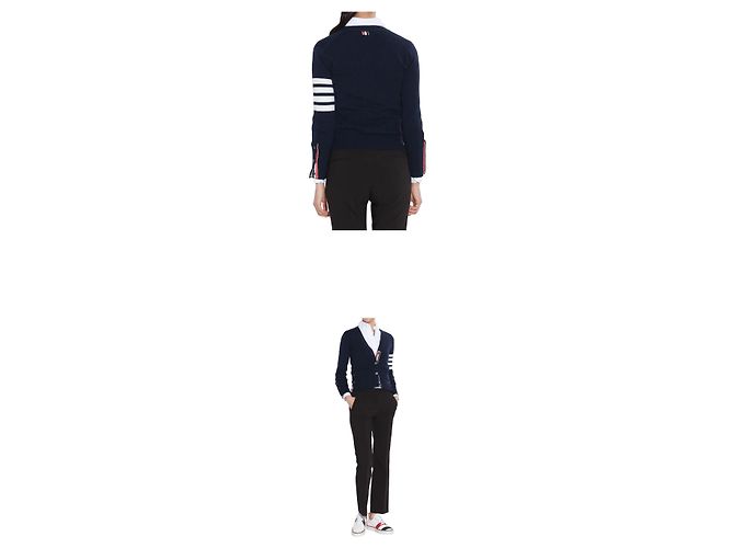 Thom Browne Diagonal Armband Cashmere Cardigan Damen - Ansicht 3