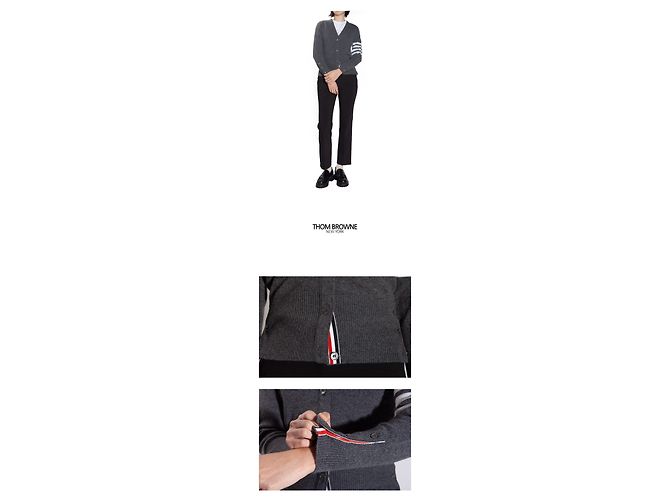 Thom Browne Diagonal Armband Cashmere Cardigan Damen - Ansicht 9