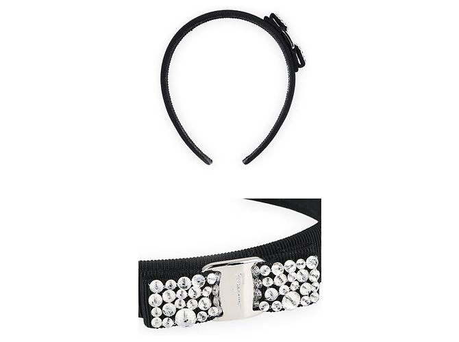 Salvatore Ferragamo Fascia per capelli Vara Crystal da donna - vista 4